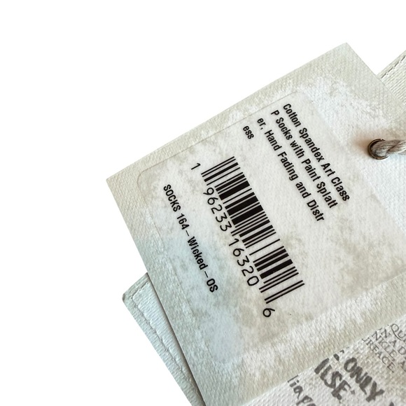 Magnolia Pearl Art Class Socks Paint Splatter Wicked Green Stripe One Size NWT - Picture 3 of 8